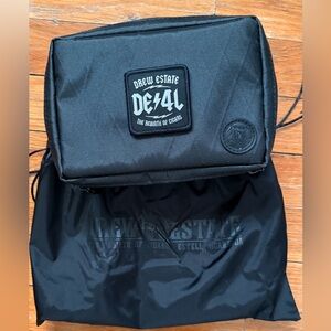 Black Drew Estate travel humidor Bag with strap for Men